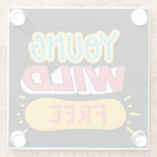 Jung, frei glasuntersetzer (Rückseite)