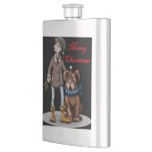 jung frohe Weihnachten Flachmann (Links)