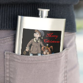 jung frohe Weihnachten Flachmann (Beispiel)