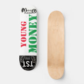 JUNG GELD / TST Skateboard (Vorderseite)