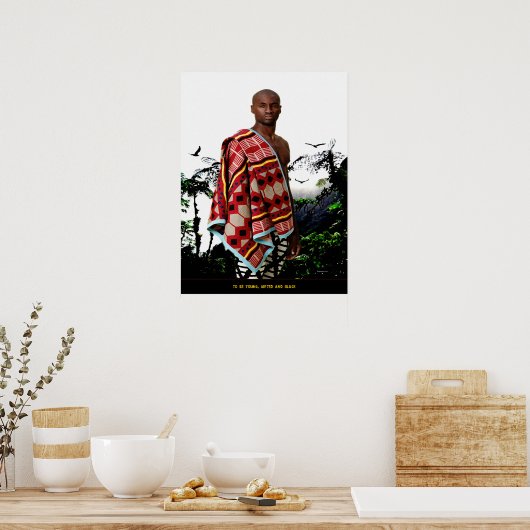 Jung, geschenkt und schwarz sein poster (Küche)