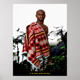 Jung, geschenkt und schwarz sein poster