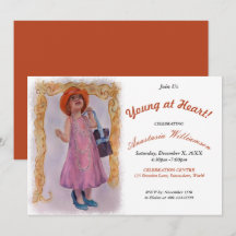 JUNG IM HERZEN IN JEDEM ALTER PARTYEINLADUNG