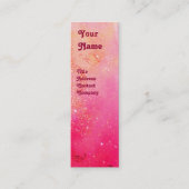 JUNG MÄDCHEN SCHÖNHEIT FASHION Rotes Rosa, Fuchsia Mini Visitenkarte (Vorderseite)