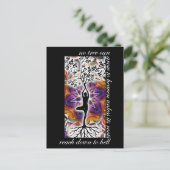 Jung Motivierend Quote Tree Roots Heaven Mandala Postkarte (Stehend Vorderseite)