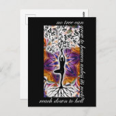 Jung Motivierend Quote Tree Roots Heaven Mandala Postkarte (Vorne/Hinten)