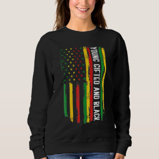 Jung und stolz auf schwarze Geschichte Afro Afrika Sweatshirt