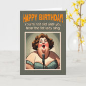 Jung, wenn man die dicke Dame nicht singen hören k Karte (Gelbe Blume)