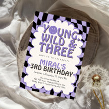 Jung, Wild & Drei Retro-Mädchen 3. Geburtstag