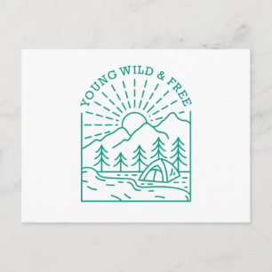 Jung Wild Frei Postkarte
