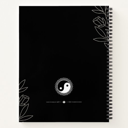 Jung, Wild & Freies Yin-Yang Notizbuch (Rückseite)