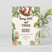 Jung, wild und drei einladung (Stehend Vorderseite)