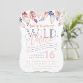 Jung, wild und drei Geburtstagsfeier. Einladung (Stehend Vorderseite)