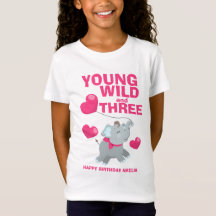 Jung, wild und drei Pink 3. Geburtstag
