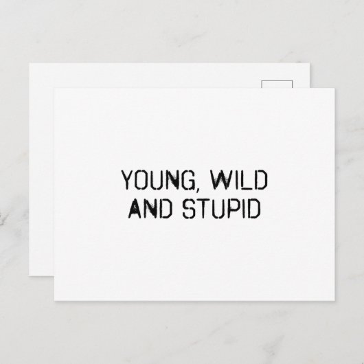 Jung wild und dumm postkarte (Vorne/Hinten)