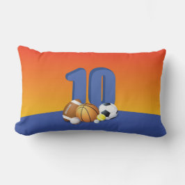 Junge 10. Geburtstag Sportbälle Lendenkissen