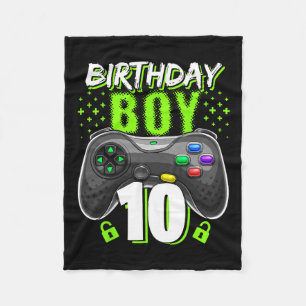 Junge 10 Video Game Controller Gamer 10. Geburtsta Fleecedecke