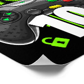 Junge 10 Video Game Controller Gamer 10. Geburtsta Poster (Ecke)