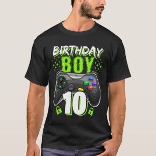 Junge 10 Videospiel-Controller Gamer 10. Geburtsta T-Shirt