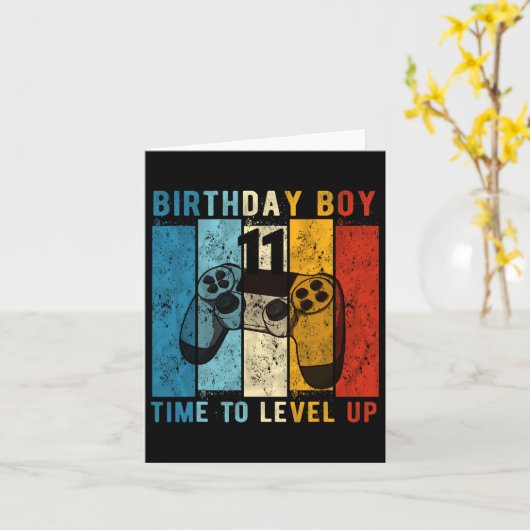 Junge 11 Jahre alt bis 11 Jahre alt Karte (Gelbe Blume)