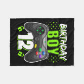 Junge 12 Video Game Controller Gamer 12. Geburtsta Fleecedecke (Vorderseite (Horizontal))