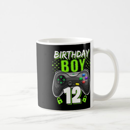 Junge 12 Video Game Controller Gamer 12. Geburtsta Kaffeetasse (Rechts)