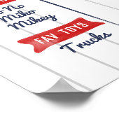 Junge 1. Baseball Geburtstag Milstone Poster (Ecke)