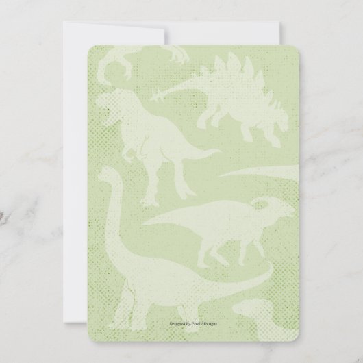 Junge 1. Dinomite Party Niedlich One-A-Saurus Einladung (Rückseite)