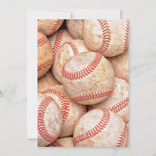 Junge 1. Geburtstag Baseball Dankeskarte (Rückseite)