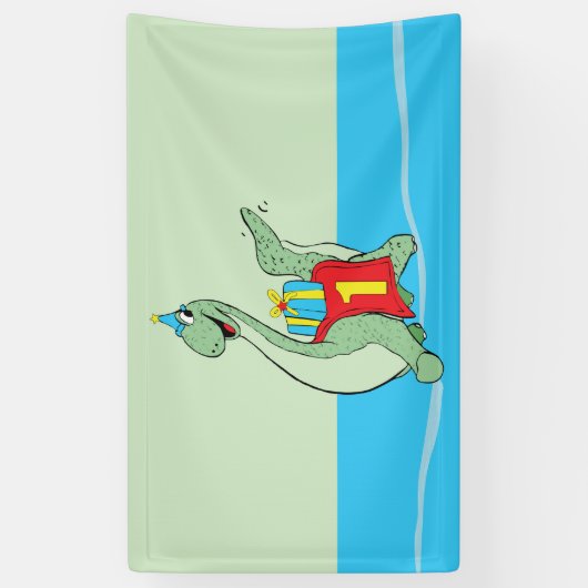 Junge, 1. Geburtstag Dinosaurier Banner (Vertikal)