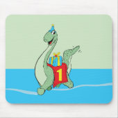 Junge, 1. Geburtstag Dinosaurier Mousepad (Vorne)