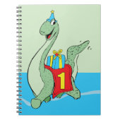 Junge, 1. Geburtstag Dinosaurier Notizblock (Vorderseite)