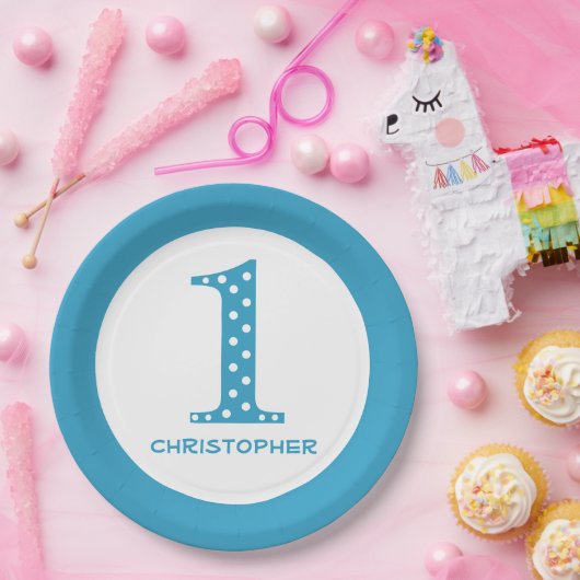 Junge 1. Geburtstag Pappteller (Party)