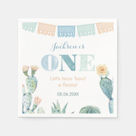 Junge 1. Geburtstag Party Taco über Fiesta Serviette