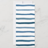 Junge 1. Geburtstag Taufe Blue Nautical, Spanisch Einladung (Rückseite)