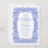 Junge 1. Geburtstag Wildblume Floral Einladung (Vorderseite)