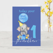 Junge 1. Geburtstagskarte Karte (Gelbe Blume)