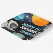 Junge 1. Happy Birthday Planets Space Pappteller (Gewinkelt)