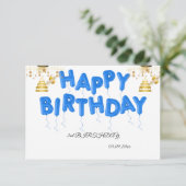 Junge 2. Geburtstag Dankeschön Karte (Stehend Vorderseite)