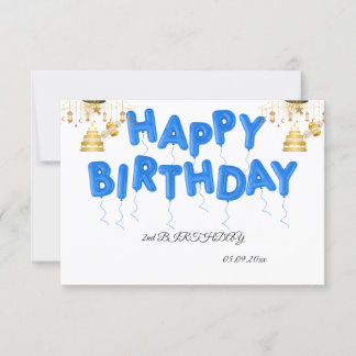 Junge 2. Geburtstag Dankeschön Karte