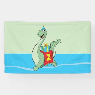 Junge, 2. Geburtstag Dinosaurier Banner