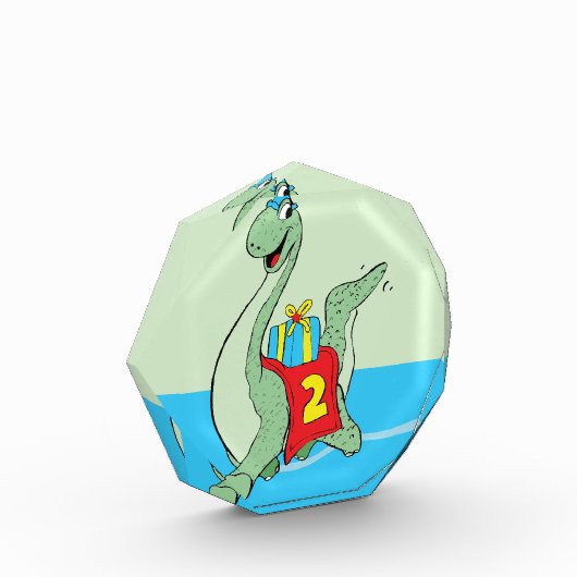 Junge, 2. Geburtstag Dinosaurier Fotoblock (Links)