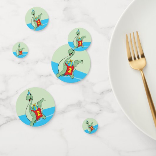 Junge, 2. Geburtstag Dinosaurier Konfetti (Gruppe)