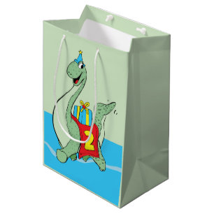 Junge, 2. Geburtstag Dinosaurier Mittlere Geschenktüte