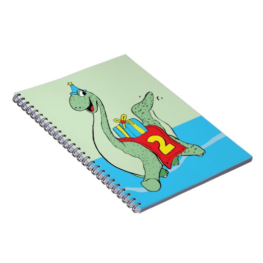 Junge, 2. Geburtstag Dinosaurier Notizblock (Rechte Seite)