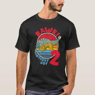 Junge 2. Geburtstag ich Rawr! Ankylosaurus I Famil T-Shirt