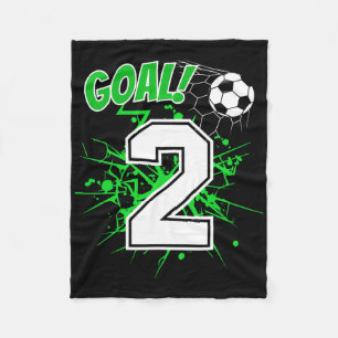 Junge 2 Jahre alt Kinder 2. Fußball-Geburtstag Ll- Fleecedecke