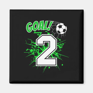 Junge 2 Jahre alt Kinder 2. Fußball-Geburtstag Ll Magnet