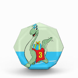 Junge, 3. Geburtstag Dinosaurier Fotoblock