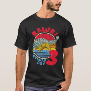 Junge 3Rd Geburtstag ich Rawr! Ankylosaurus I Fami T-Shirt